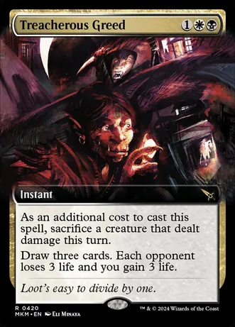 Treacherous Greed (Extended Art) (Foil)