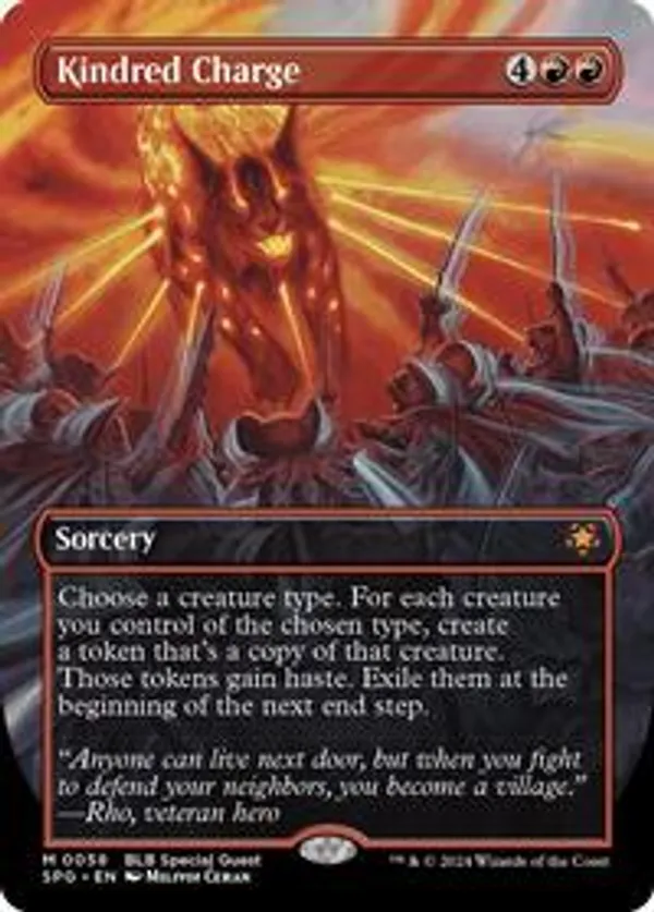 Kindred Charge (Borderless) (Foil)