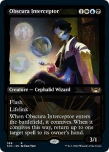 Obscura Interceptor (Showcase) (Foil Etched) (Foil)