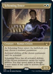 Scheming Fence (Showcase) (Foil Etched) (Foil)