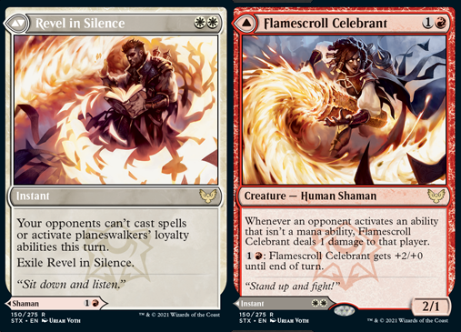 Flamescroll Celebrant // Revel in Silence