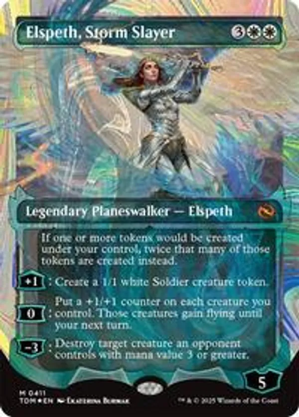 Elspeth, Storm Slayer (Showcase) (Halo Foil) (Foil)