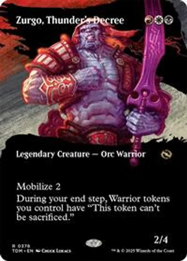 Zurgo, Thunder's Decree (Borderless) (Foil)