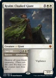Realm-Cloaked Giant // Cast Off (Promo Pack Foil)