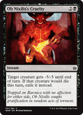 Ob Nixilis's Cruelty (Foil) Ob Nixilis's Cruelty (Foil)