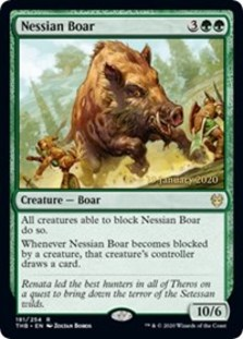 Nessian Boar - Theros Beyond Death Prerelease Promo