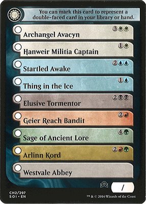 Checklist Card 2 Rares and Mythics - Shadows Over Innistrad