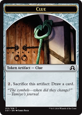 Clue Token (15) - Shadows Over Innistrad