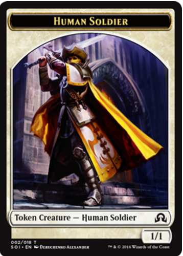 Human Soldier Token - Shadows Over Innistrad Human Soldier Token - Shadows Over Innistrad