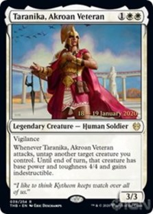 Taranika, Akroan Veteran - Theros Beyond Death Prerelease Promo